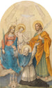 Clemens Maria Hofbauer et les saints - Ludwig Ferdinand Schnorr von Carolsfeld — weergave van het kunstwerk