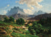 Een landschap met een bergmeer - Ludwig Halauska — weergave van het kunstwerk