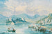 Vue van het eiland Bled op het meer van Bled in Slovenië - Ludwig Halauska — weergave van het kunstwerk
