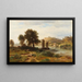 Village on the Main near Wurtzburg - Ludwig Halauska — framed artwork on a wall