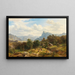 Uitzicht op de Alpen vanaf Maienfeld in Graubünden richting Liechtenstein - Ludwig Halauska — ingelijst kunstwerk aan de muur
