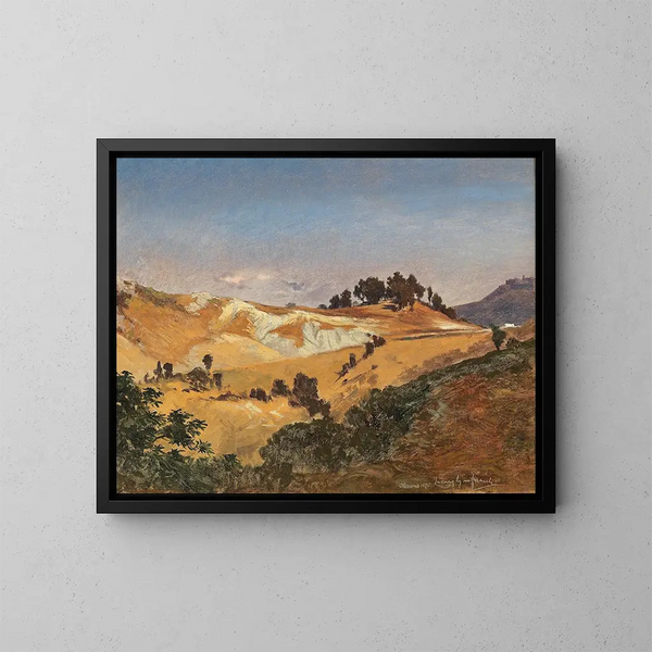 Partie à Olevano - Ludwig Hans Fischer — framed artwork on a wall