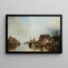 Rive de l'Escaut - Ludwig Hermann — ingelijst kunstwerk aan de muur