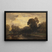 River Landscape Painting - Ludwig Willroider — framed artwork on a wall