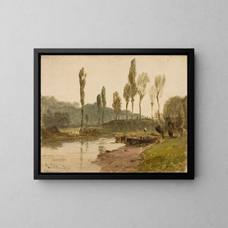 Ludwig Willroider - Forest landscape with water.webp