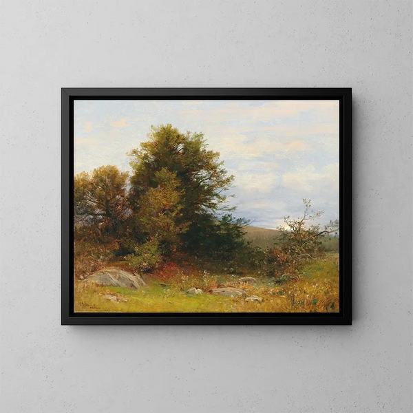 a Prairie Edge with the Rising Moon - Ludwig Willroider — framed artwork on a wall