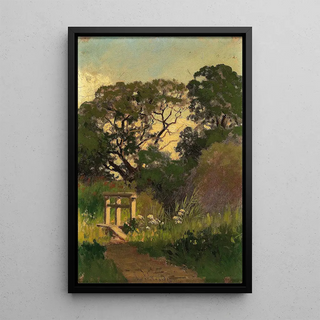 Ludwig Willroider - Wiesenstck mit Steg ber Bach.webp