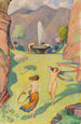 Dans van de lente - Ludwig von Hofmann — weergave van het kunstwerk