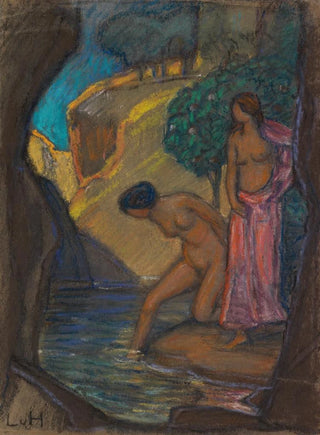 Ludwig von Hofmann - Grotte mit badenden Frauen.webp