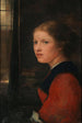 Jeune fille à la fenêtre - Ludwig von Löfftz — weergave van het kunstwerk