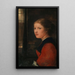 Jeune fille à la fenêtre - Ludwig von Löfftz — ingelijst kunstwerk aan de muur