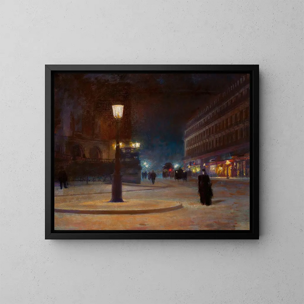 Place de l'Opéra à Paris - Ludwik de Laveaux — framed artwork on a wall
