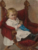 Kinder in een fauteuil - Ludwik Epkowski — weergave van het kunstwerk