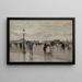 van Luigi Loir's Schilderij La sortie de Paris Porte d'Asnières — ingelijst kunstwerk aan de muur