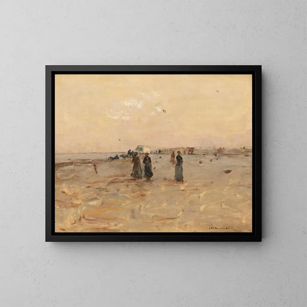 on the beach - Luigi Loir — framed artwork on a wall