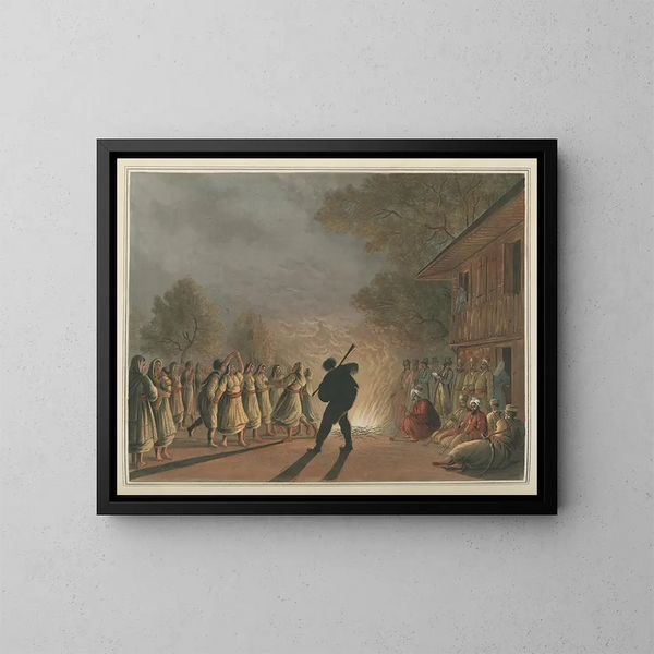 Dans van de Bulgaarse boeren - Luigi Mayer — ingelijst kunstwerk aan de muur