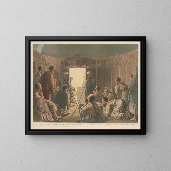 Ingang van de kapel van het Heilig Graf - Luigi Mayer — ingelijst kunstwerk aan de muur