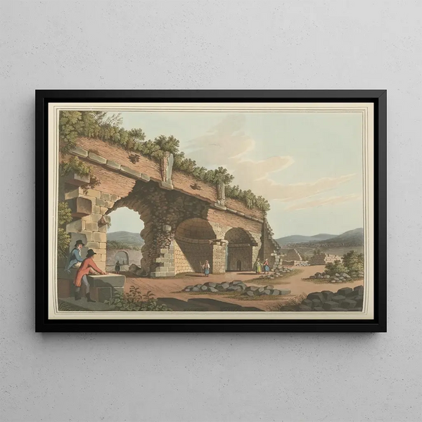 Deel van de Grote Galerij van het Tempel van Diana - Luigi Mayer — ingelijst kunstwerk aan de muur