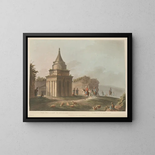 Het graf van Absalon - Luigi Mayer — ingelijst kunstwerk aan de muur