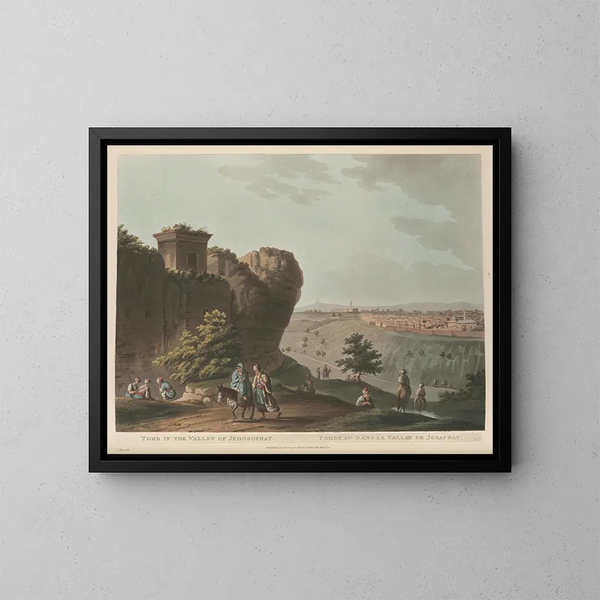 Graf in de vallei van Josaphat - Luigi Mayer — ingelijst kunstwerk aan de muur