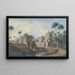 Grafstenen van grote Arabische heiligen te zien in de omgeving van Rosetta Egypte - Luigi Mayer — ingelijst kunstwerk aan de muur