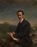 The Painter Alexandre Calame - Luigi Rubio — weergave van het kunstwerk