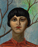 Portret van Lina Zaquini - Luigi Russolo — weergave van het kunstwerk