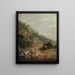 van een scènefragment met dorpelingen - Luis Paret y Alcázar — ingelijst kunstwerk aan de muur