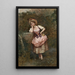 Elegante schilderij in roze jurk - Luis de Madrazo y Kuntz — ingelijst kunstwerk aan de muur