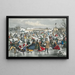 van Central Park in de winter, de ijsbaan - Lyman W Atwater — ingelijst kunstwerk aan de muur