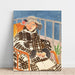 Reproductie van het schilderij Mademoiselle Matisse en Manteau Écossais - Henri Matisse