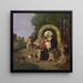 Madonna with Child in a Garland of Flowers - Adolf Hengeler — framed artwork on a wall