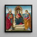 Madone en Kind met Sint Juste van Volterra en Sint Margaretha van Antiochië - Bastiano Mainardi — ingelijst kunstwerk aan de muur