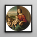 Madonna en kind met de heilige Johannes de Doper kind - Meester van de Lamentatie van Scandicci — wandpresentatie van het kunstwerk