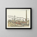 van Honjo-industriebuurt - Maekawa Senpan — ingelijst kunstwerk aan de muur