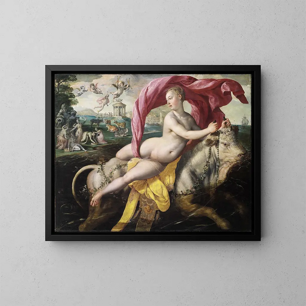 The Rape of Europa - Maerten de Vos — framed artwork on a wall