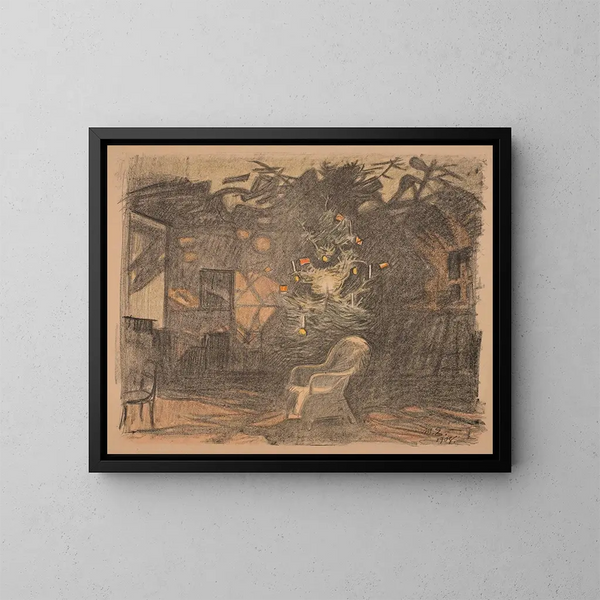 Kerstboom - Magnus Enckell — ingelijst kunstwerk aan de muur