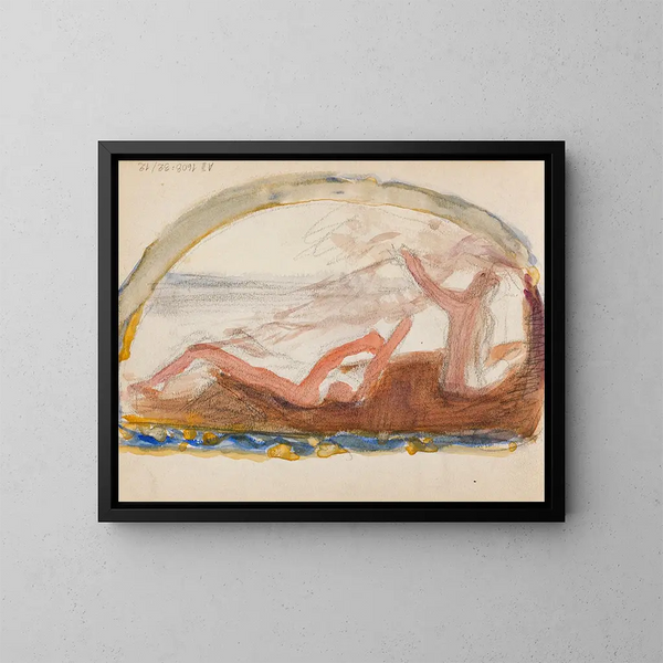 Esquisse pour l'œuvre Âge d'or - Magnus Enckell — ingelijst kunstwerk aan de muur