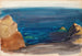 Landschapschilderij van de kust, schets - Magnus Enckell — weergave van het kunstwerk