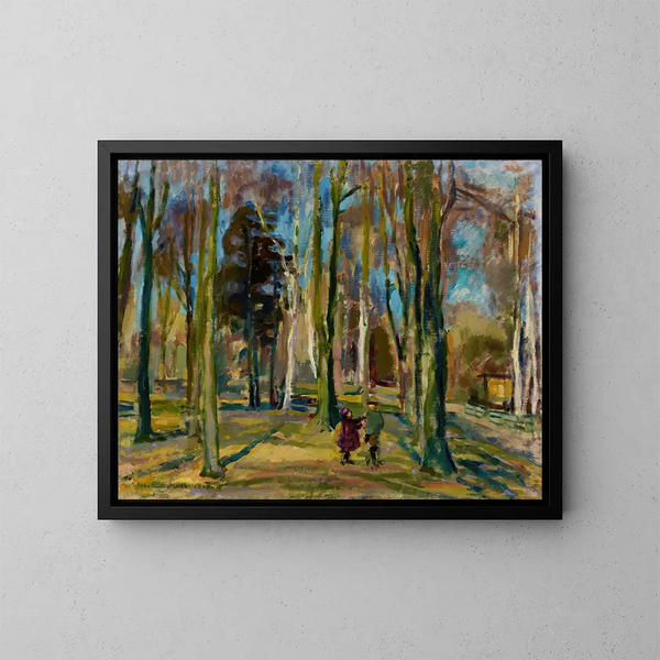 Uitzicht vanaf Kaivopuisto - Magnus Enckell — ingelijst kunstwerk aan de muur
