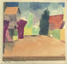 Landhuis vlakbij Fribourg - Paul Klee — weergave van het kunstwerk