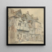 Huizen in Dieppe - David Roberts — ingelijst kunstwerk aan de muur