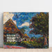 Huizen van Fehmarn - Ernst Ludwig Kirchner — wandpresentatie van het kunstwerk