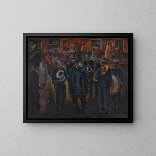 Harlem Orphanage Orchestra - Malvin Gray Johnson — framed artwork on a wall
