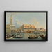 Venetië, uitzicht op de kade vanaf de Molo met de Zecca en het Dogepaleis - in de stijl van Canaletto — ingelijst kunstwerk aan de muur