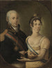 portret van Jean VI van Portugal en Carlota Joaquina van Spanje - Manuel Dias de Oliveira — weergave van het kunstwerk