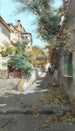 Straatscène in Granada - Manuel García y Rodríguez — weergave van het kunstwerk