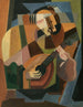 De luitspeler - María Blanchard — weergave van het kunstwerk