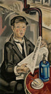 De koning's kasteelheer - María Blanchard — weergave van het kunstwerk