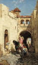 Straatscène in Algerije - Marc Alfred Chataud — ingelijst kunstwerk aan de muur